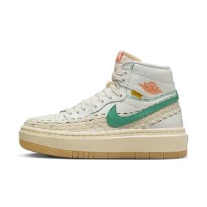 Jordan Women's Sneakers in Cream and Green